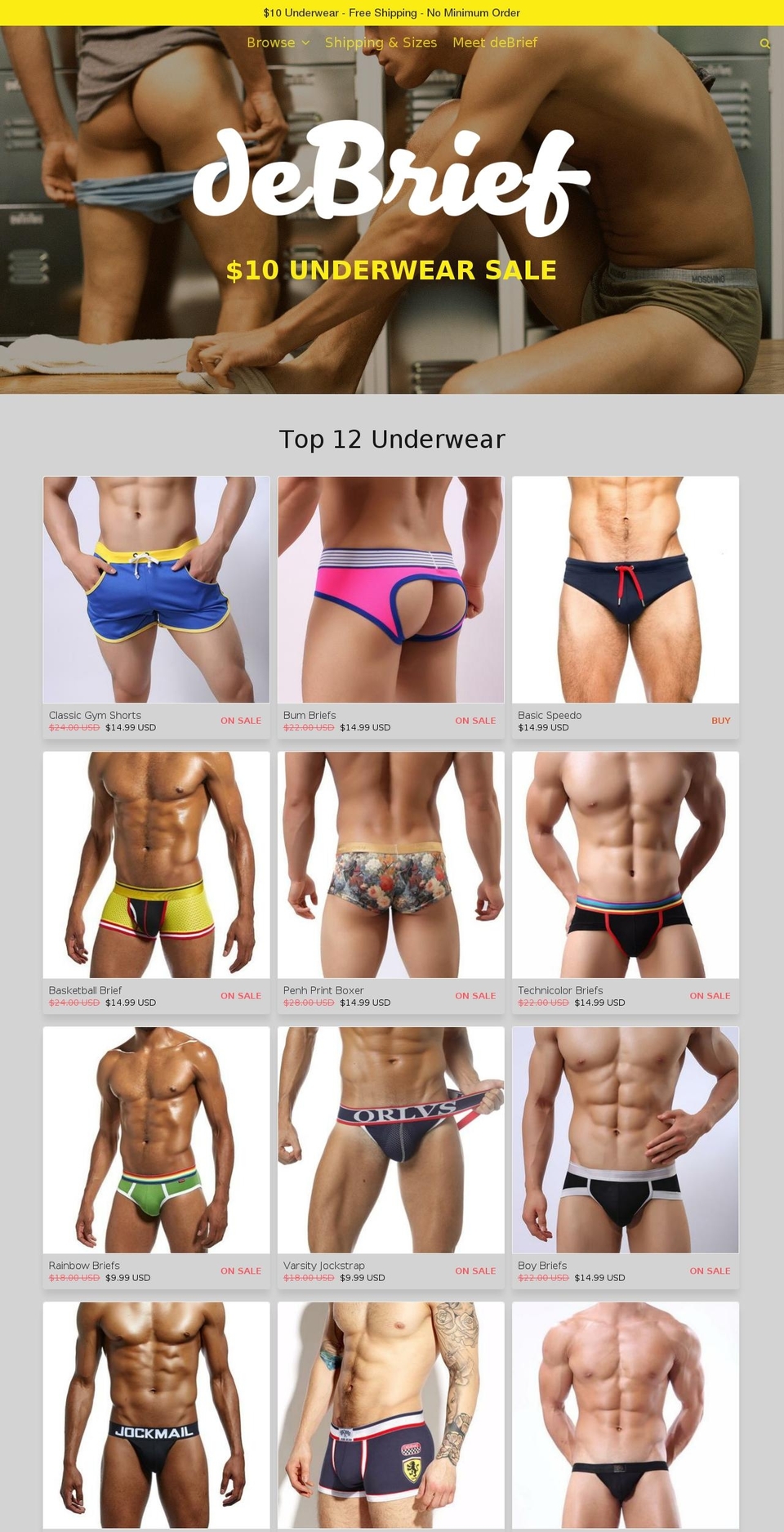 debriefboys.com — Shopify storefront screenshot
