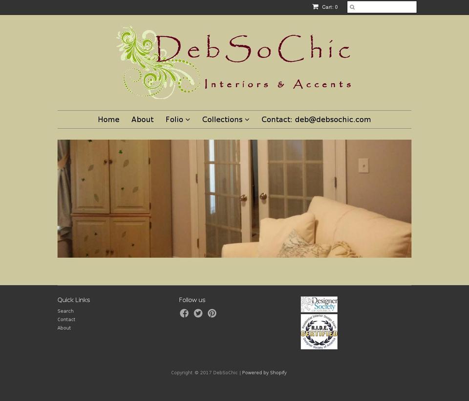 debsochic.com shopify website screenshot