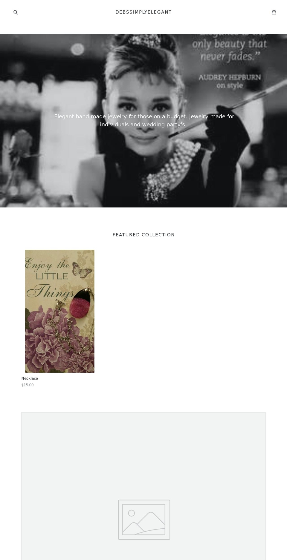 debssimplyelegant.com — Shopify storefront screenshot