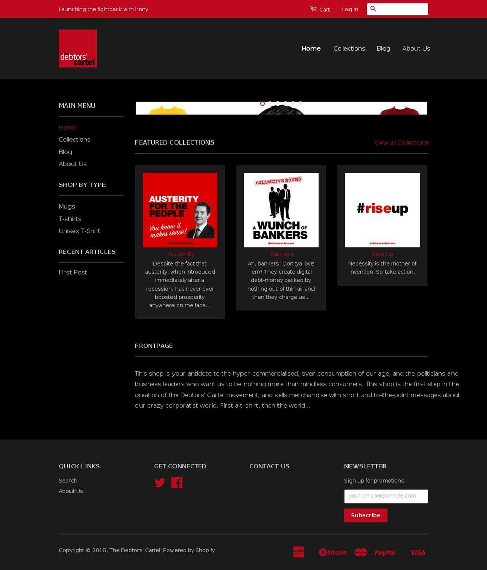 debtorscartel.com — Shopify storefront screenshot