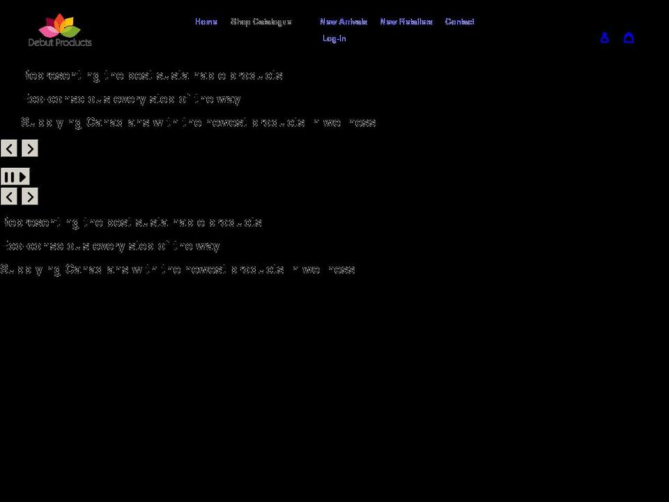 debutproducts.ca shopify website screenshot