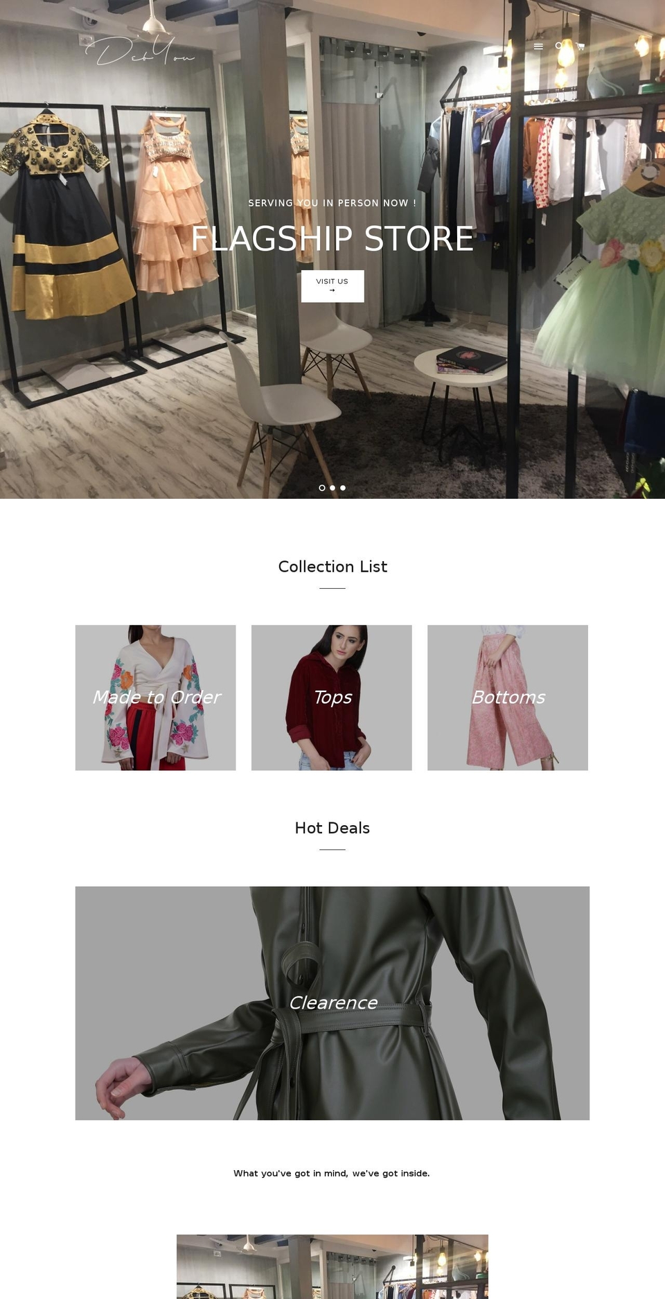 debyoustore.com — Shopify storefront screenshot