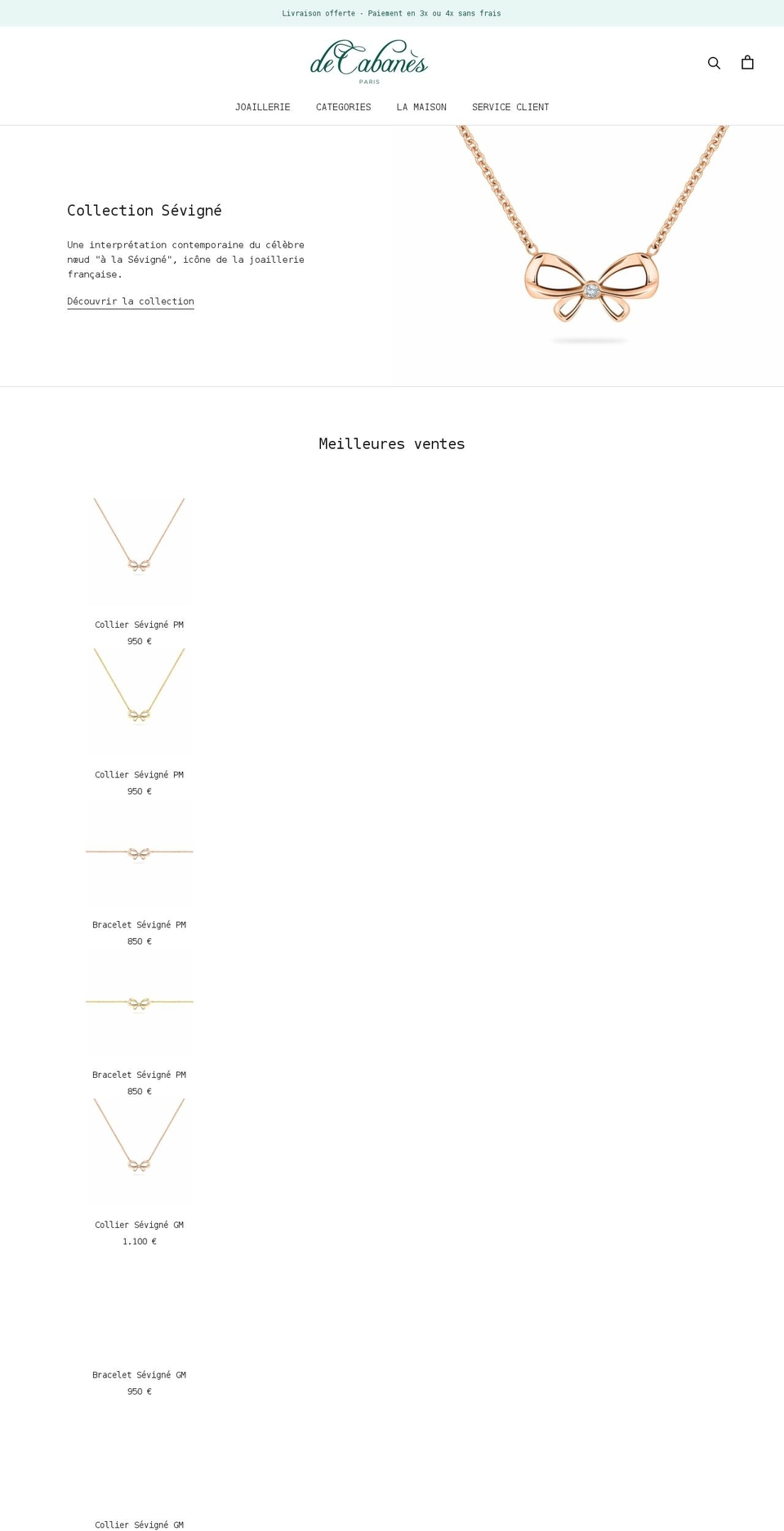 decabanes.com shopify website screenshot
