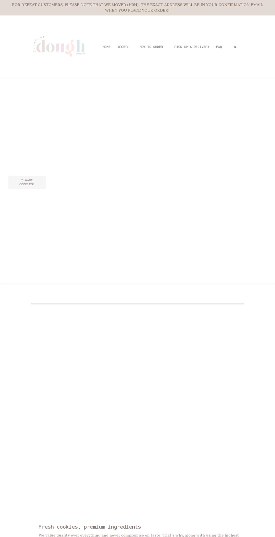 decadentdough.com shopify website screenshot