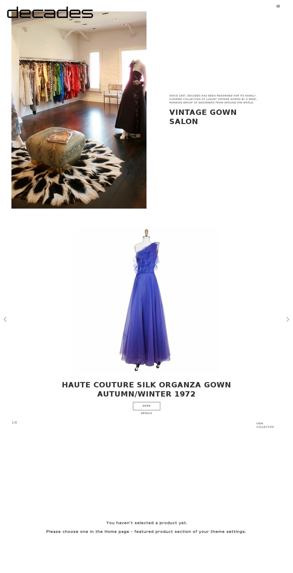 decadesinc.com shopify website screenshot