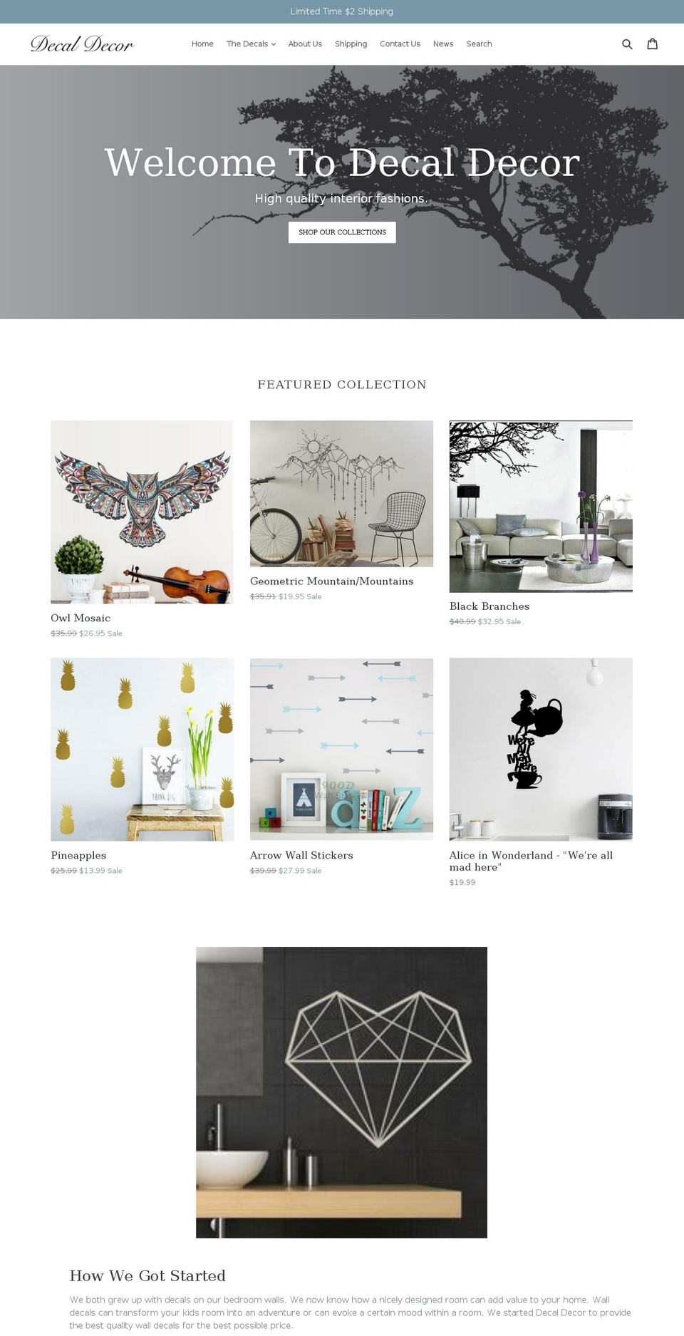 decal-decor.com — Shopify storefront screenshot