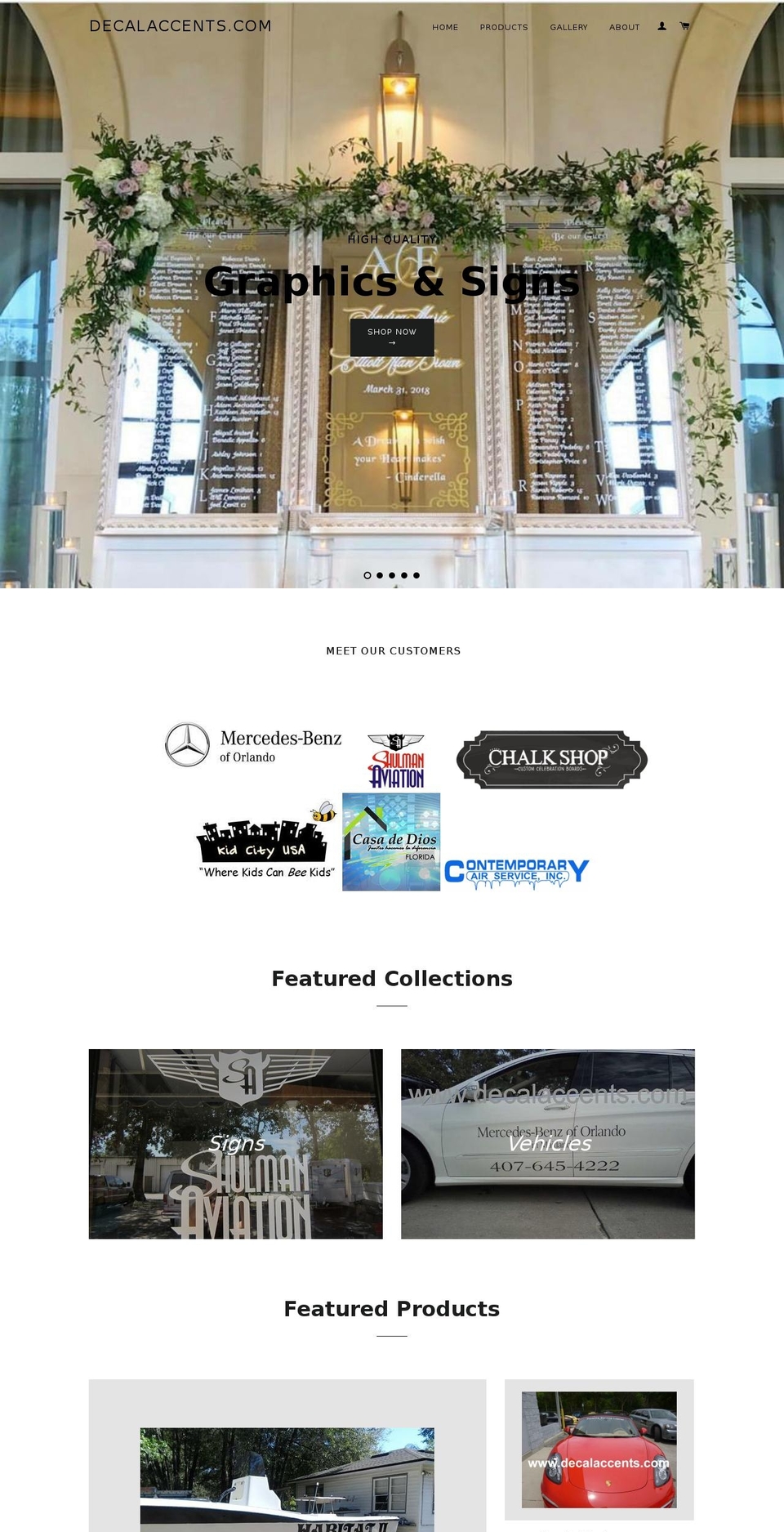 decalaccents.com shopify website screenshot