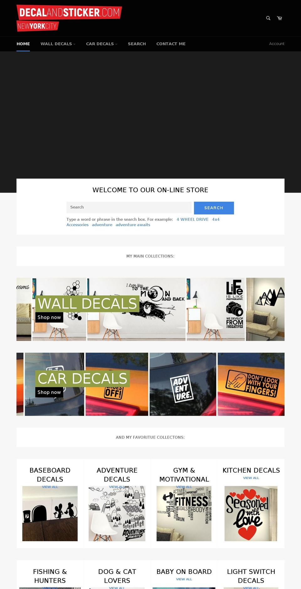 decalandsticker.com — Shopify storefront screenshot