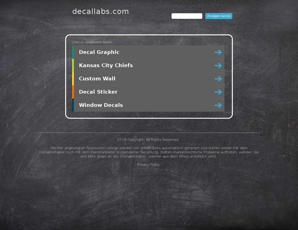 decallabs.com shopify website screenshot