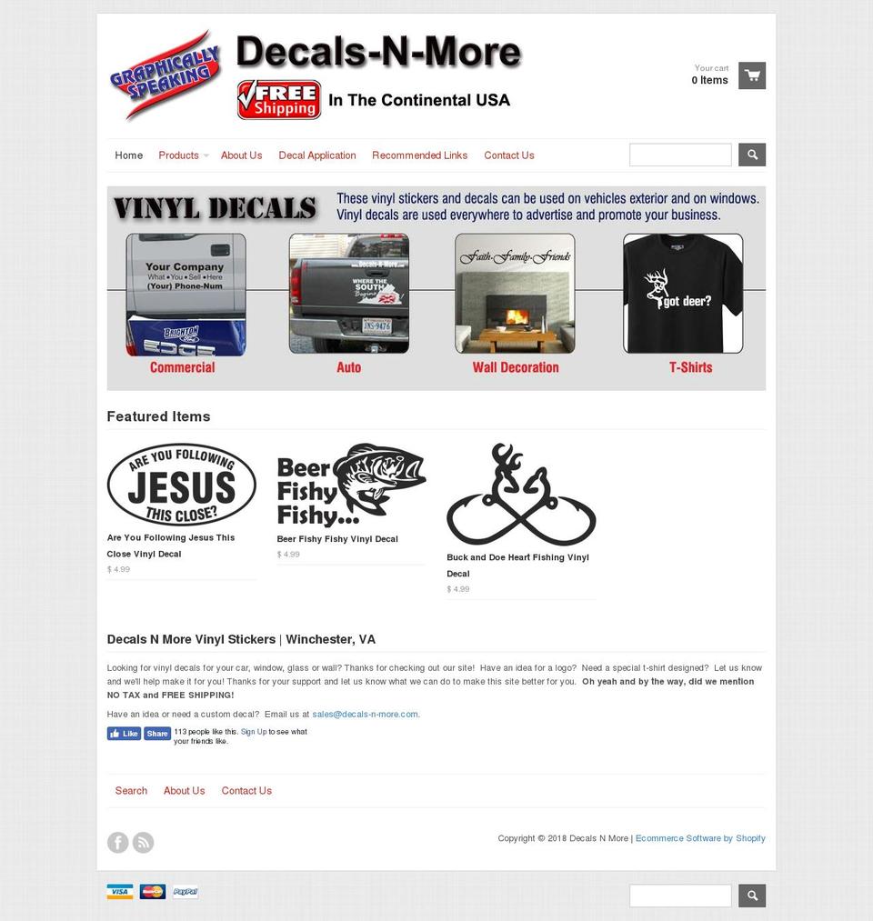 decals-n-more.com — Shopify storefront screenshot