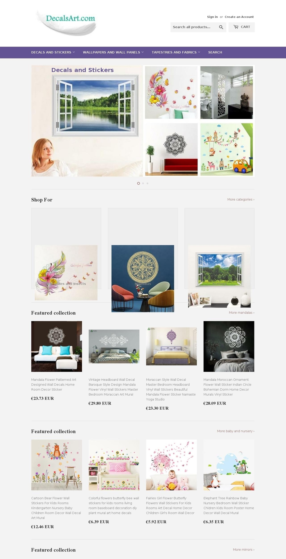 decalsart.com — Shopify storefront screenshot