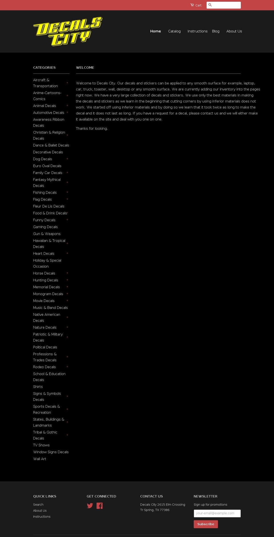 decalscity.com shopify website screenshot