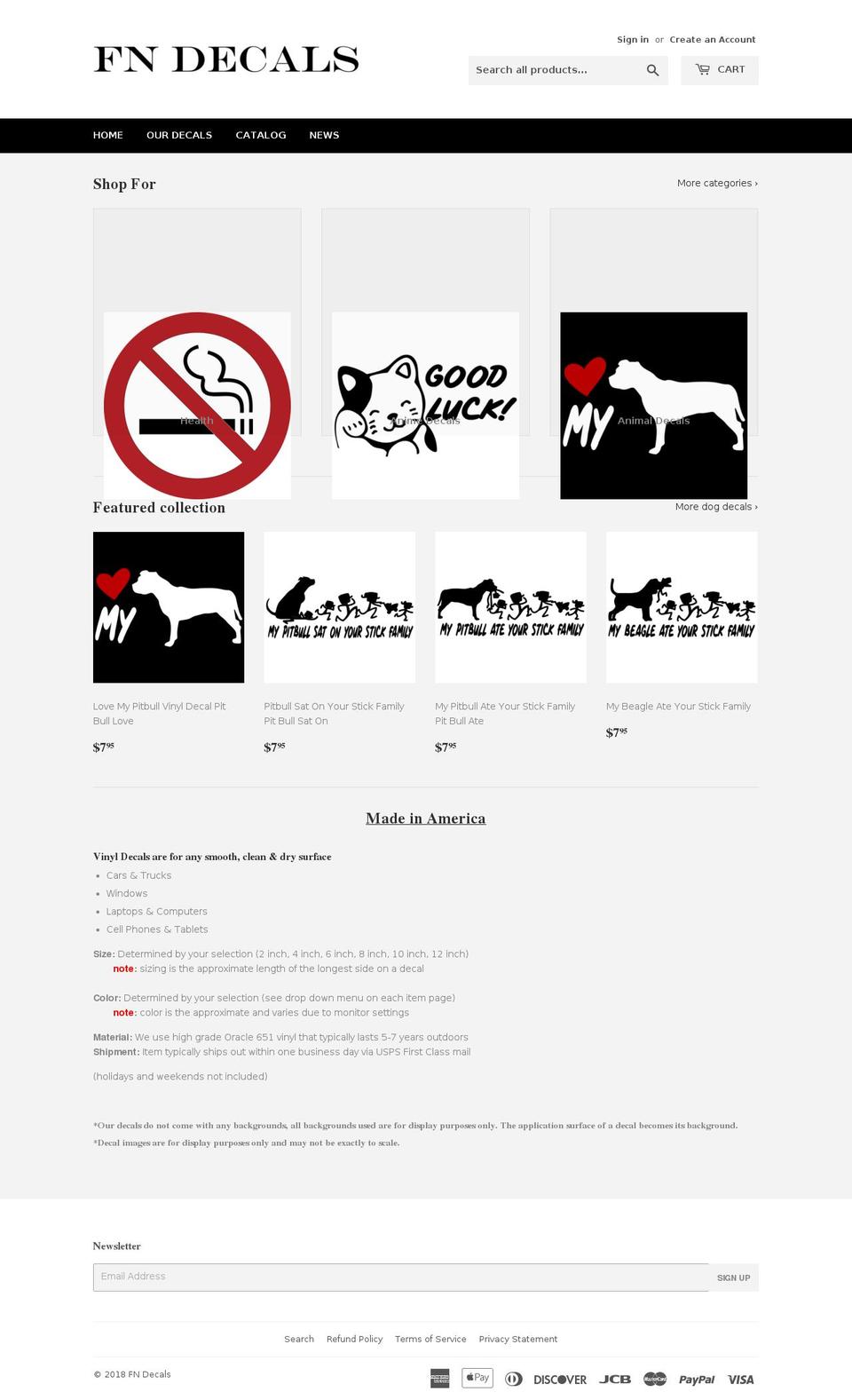 decalstickerworld.com — Shopify storefront screenshot