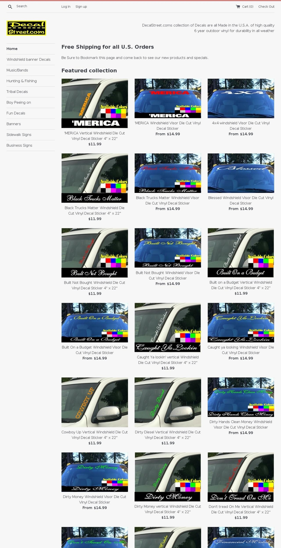 decalstreet.com shopify website screenshot