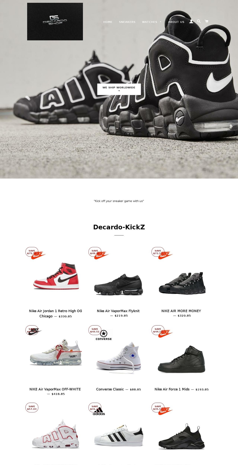 decardoshop.com — Shopify storefront screenshot