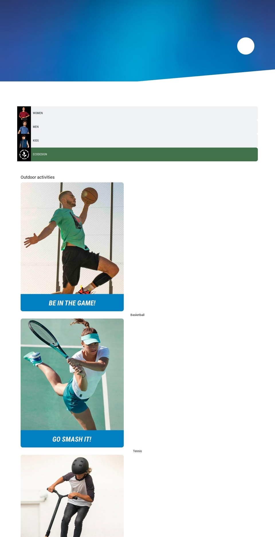 Theme Decafy Shopify theme site example decathlon.ae