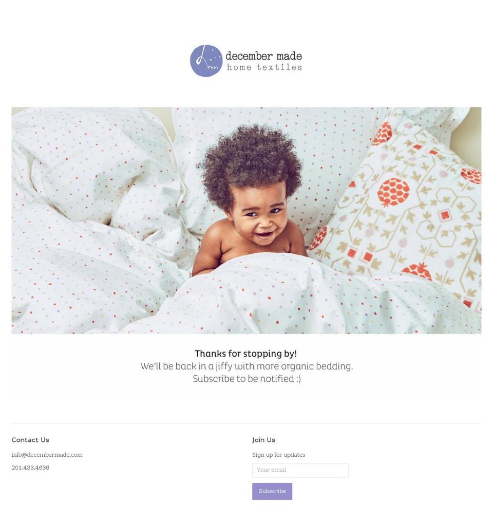 decembermade.com — Shopify storefront screenshot
