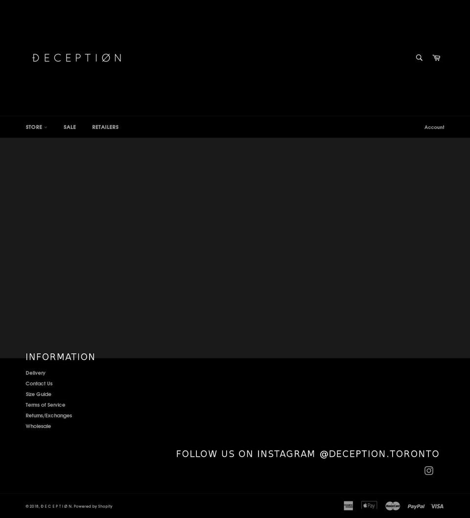 Development Shopify theme site example deceptiontoronto.com