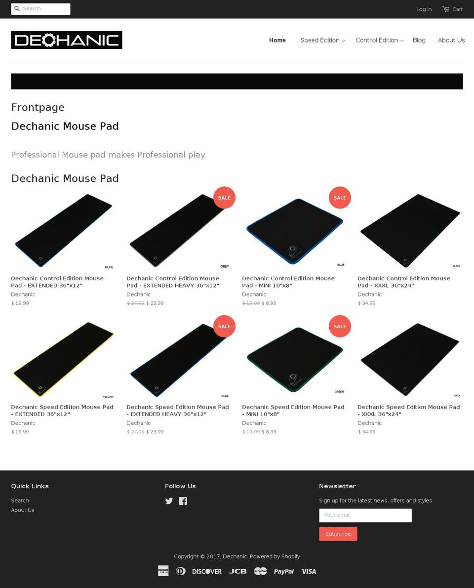 dechanic.com shopify website screenshot