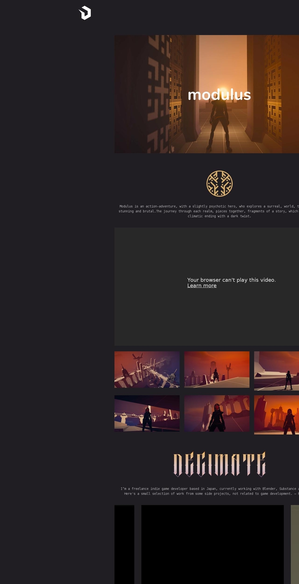 decimate.com shopify website screenshot