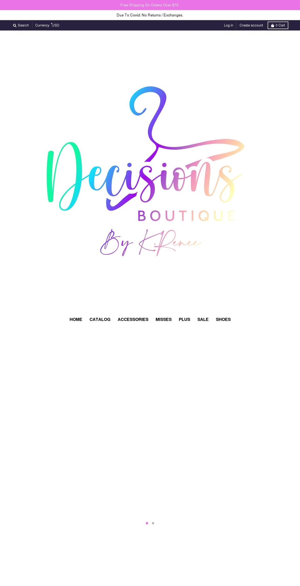 decisionsgalore.com shopify website screenshot