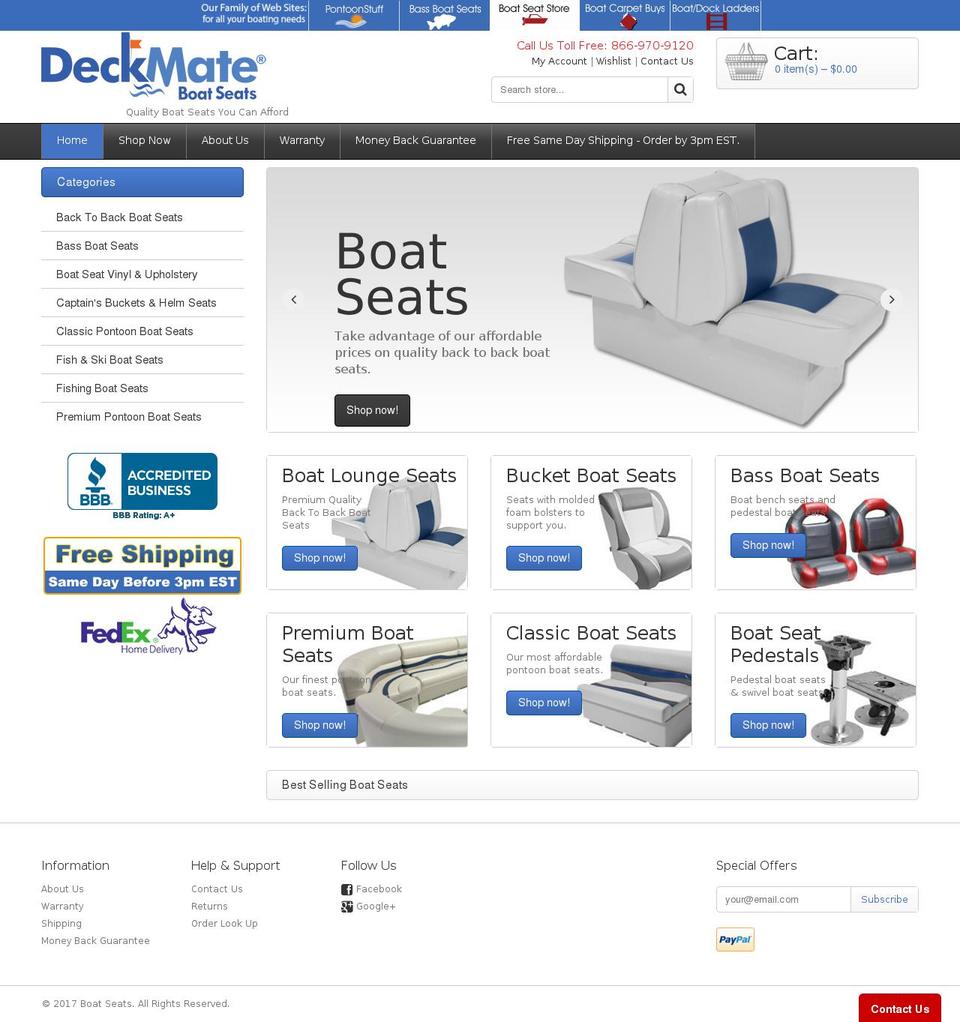 www-boatseatstore-com-boatladders-myshopify-com Shopify theme site example deckmateboatseats.com