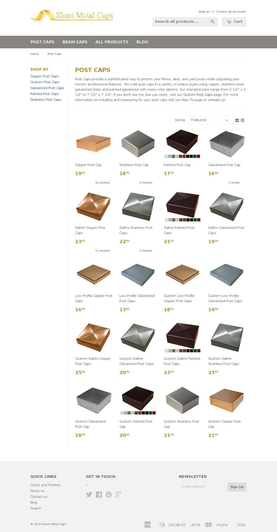 deckpostcap.com — Shopify storefront screenshot