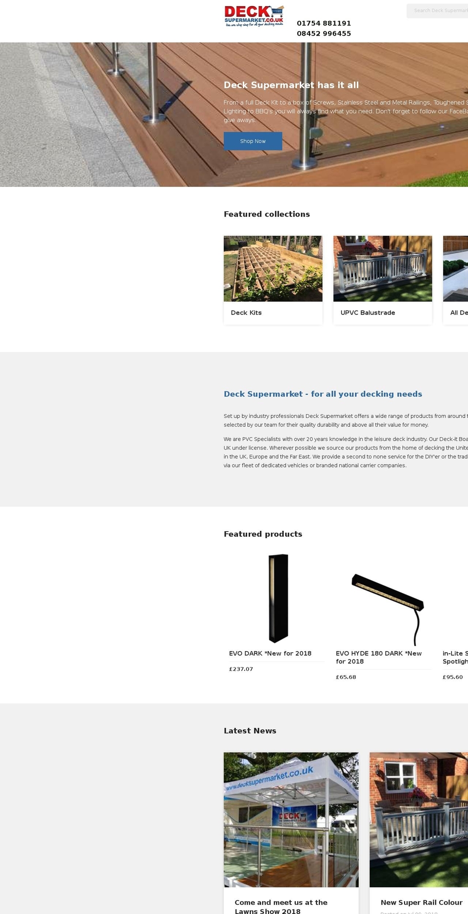 decksupermarket.com — Shopify storefront screenshot