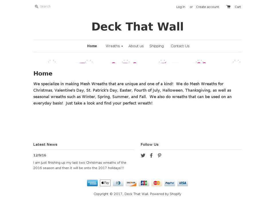 deckthatwall.com shopify website screenshot