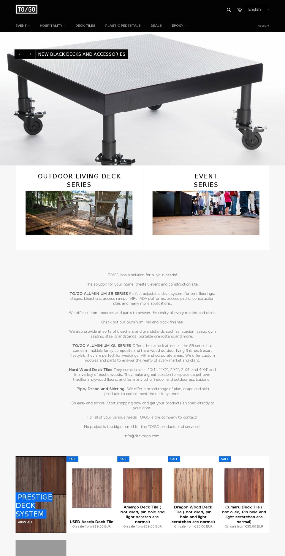 decktogo.com shopify website screenshot