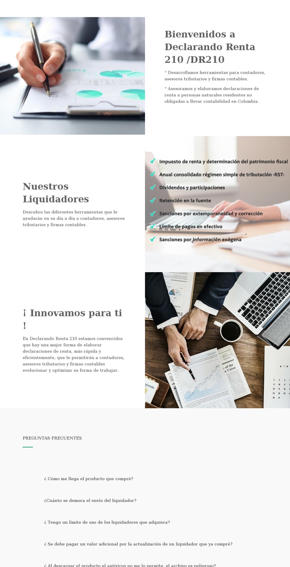 declarandorenta210.com shopify website screenshot