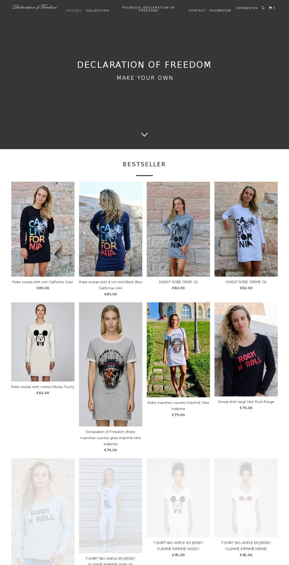declaration-of-freedom.com shopify website screenshot