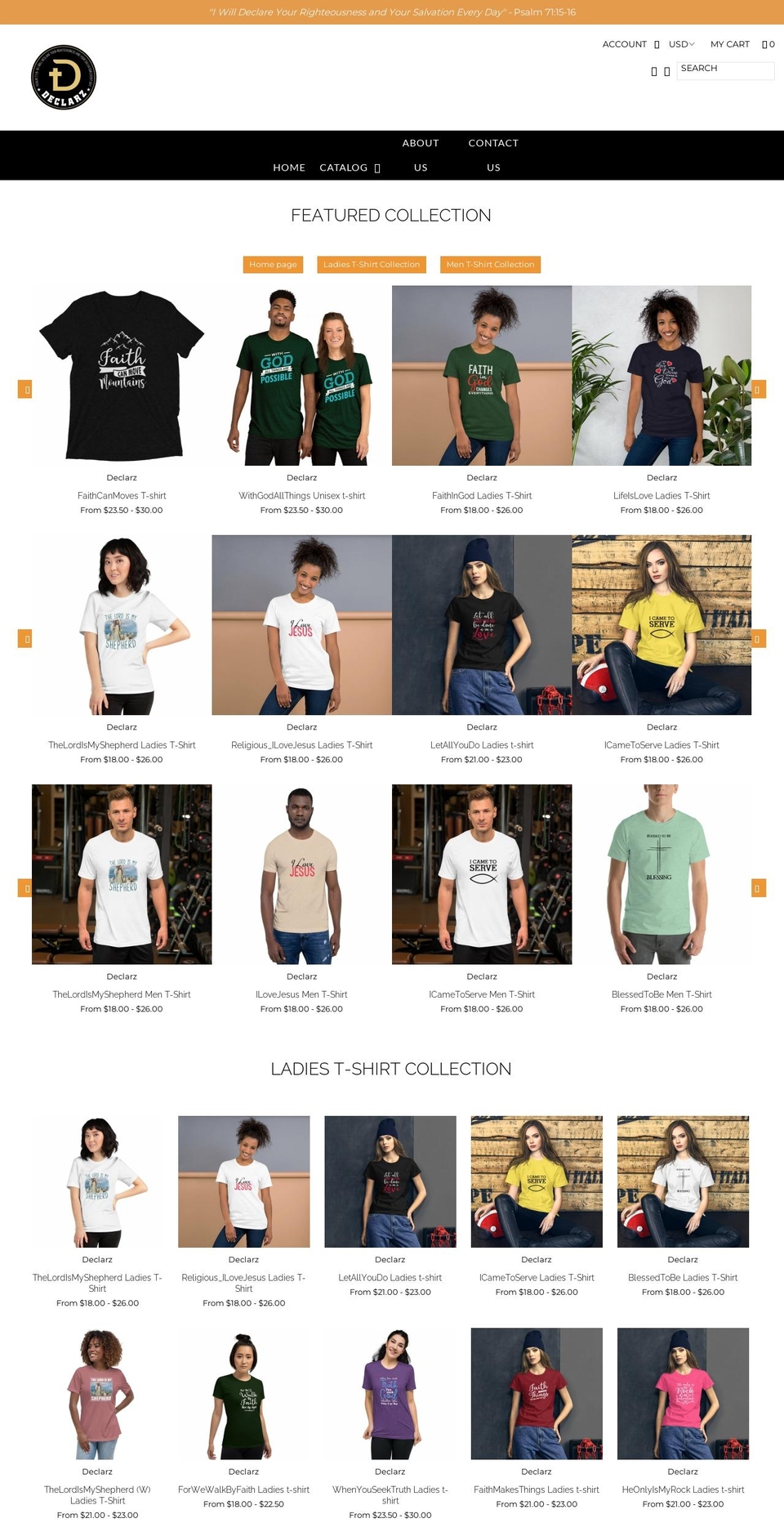 declarz.com shopify website screenshot