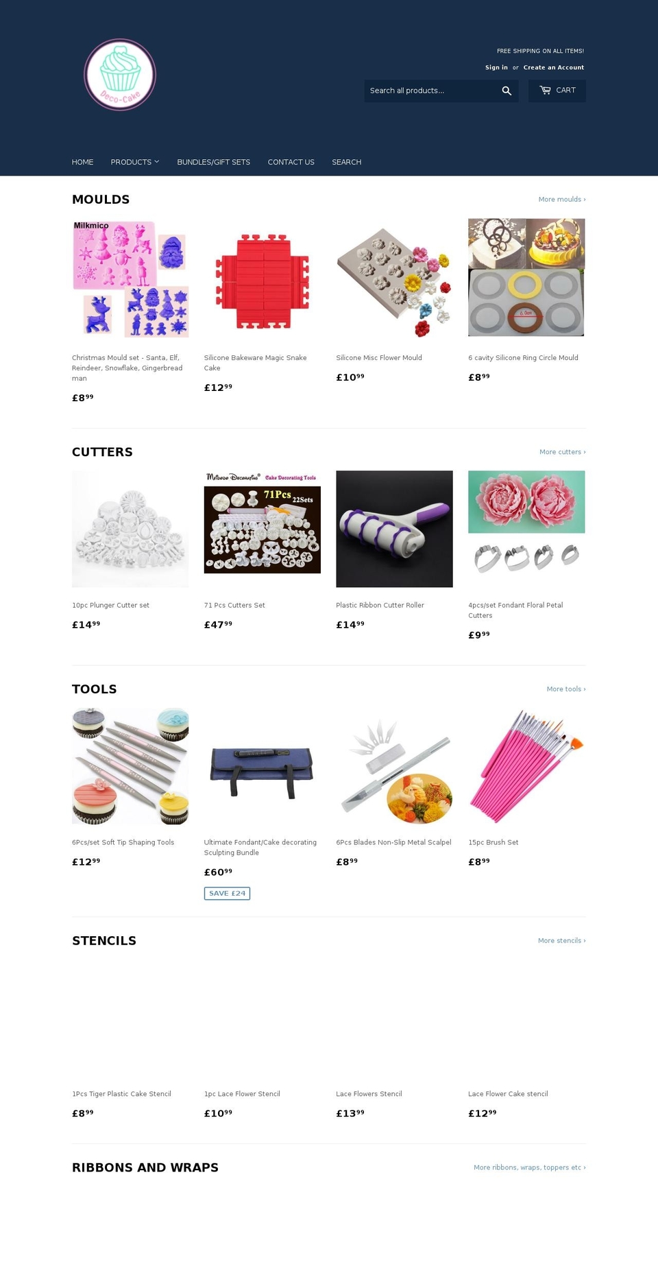 deco-cake.com — Shopify storefront screenshot