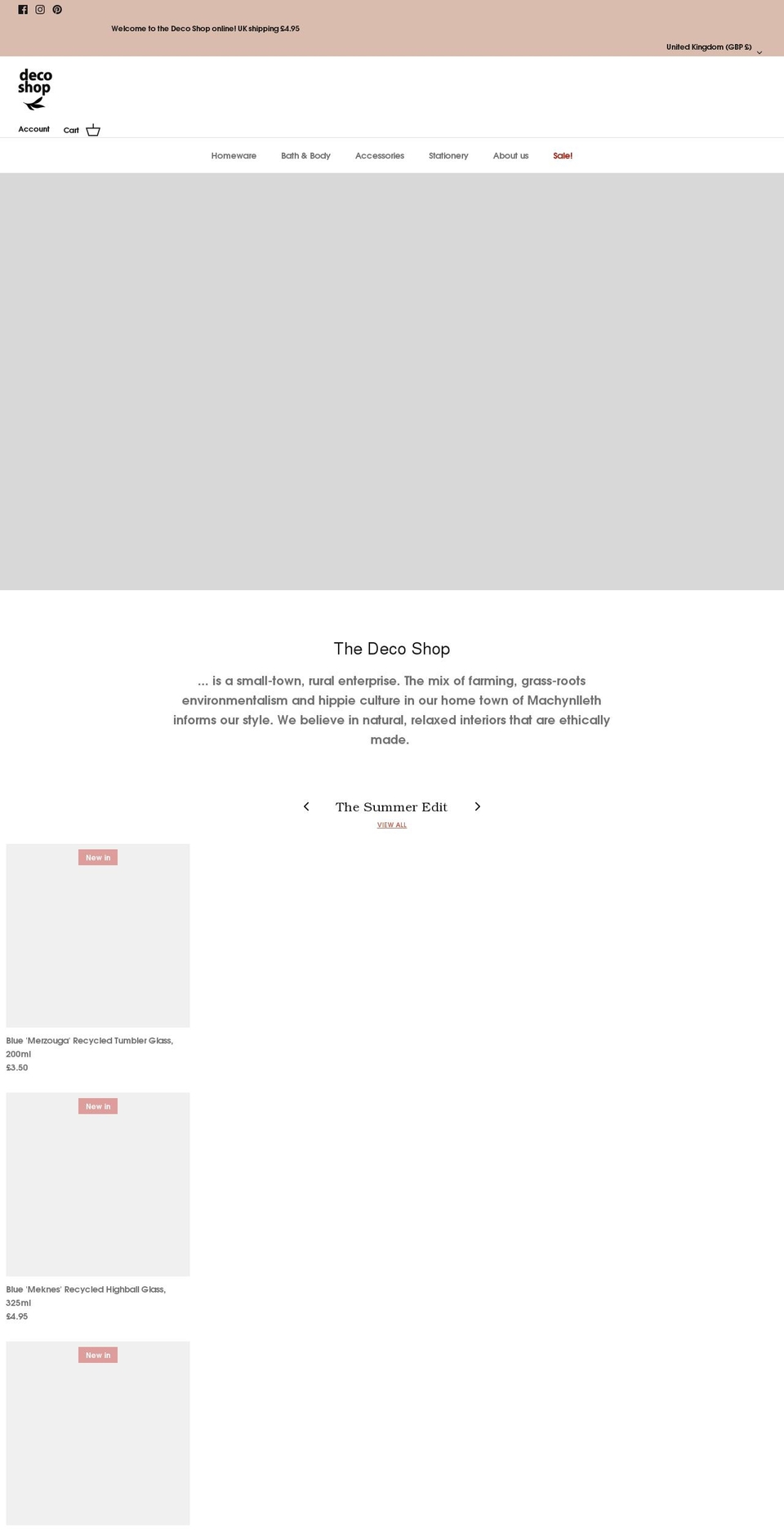 deco-shop.co.uk shopify website screenshot