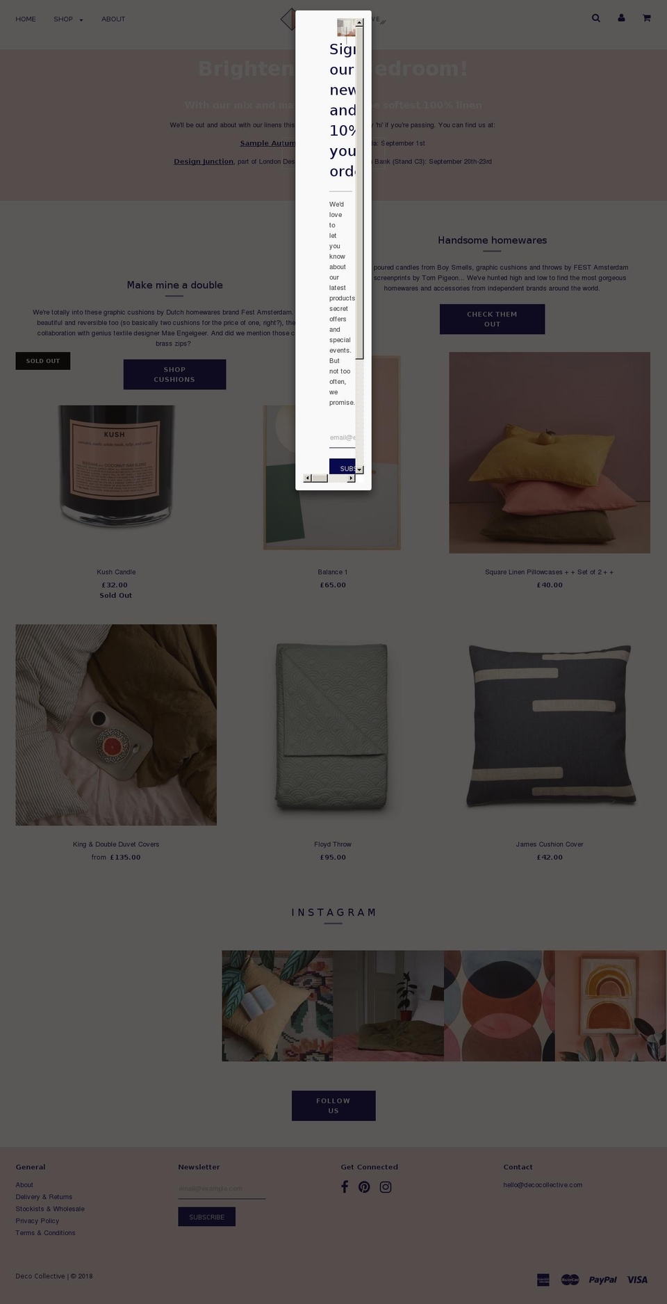 decocollective.com — Shopify storefront screenshot