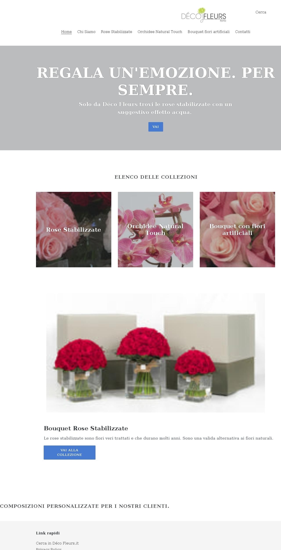 decofleurs.it shopify website screenshot