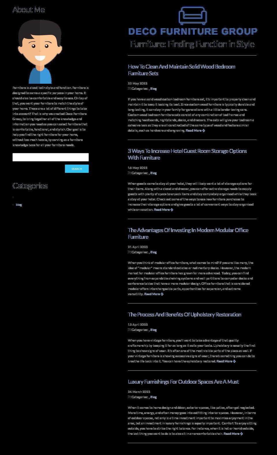 decofurnituregroup.com — Shopify storefront screenshot