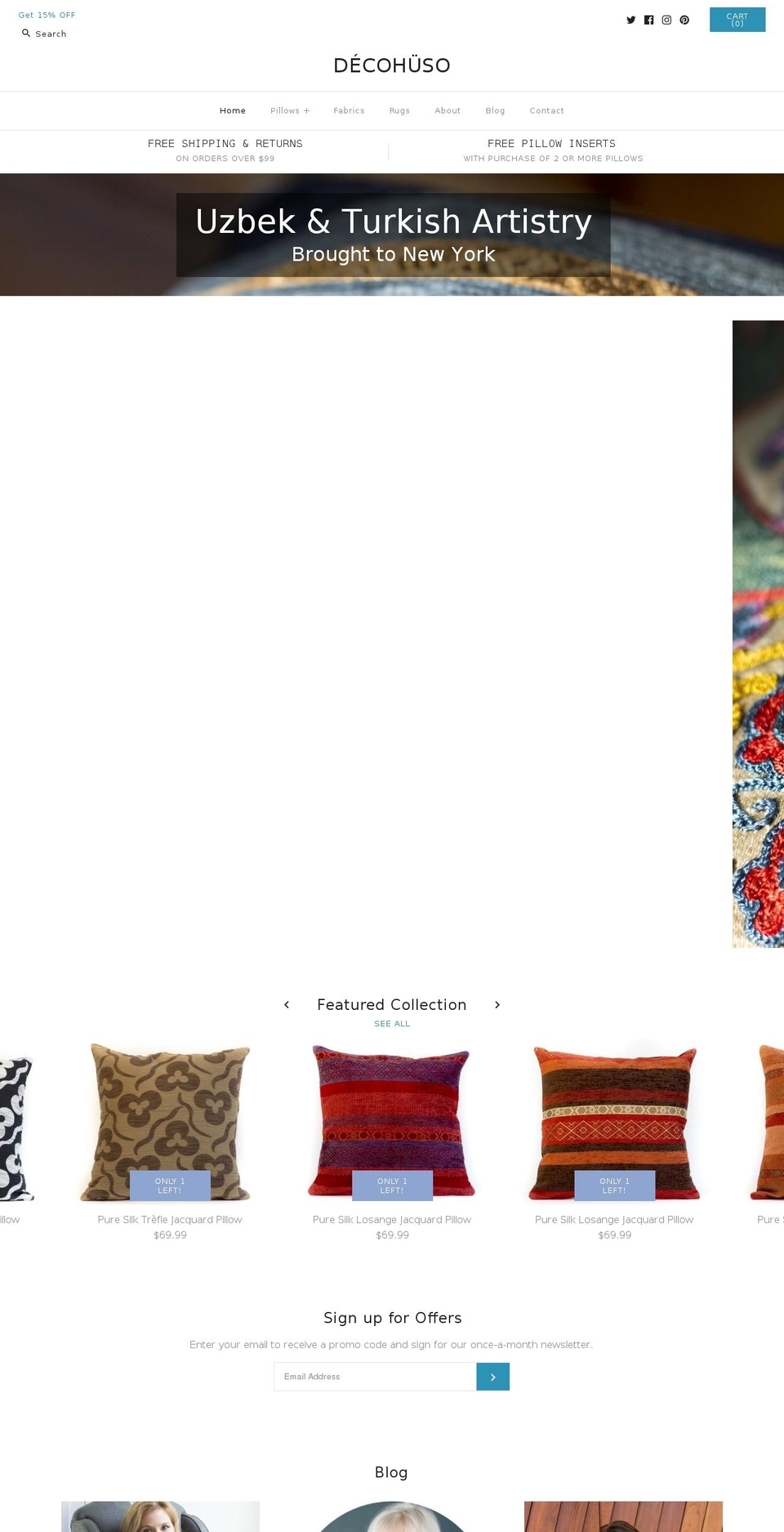 decohuso.com shopify website screenshot