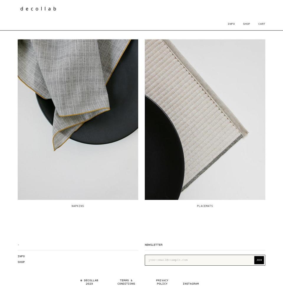 decollab.com shopify website screenshot