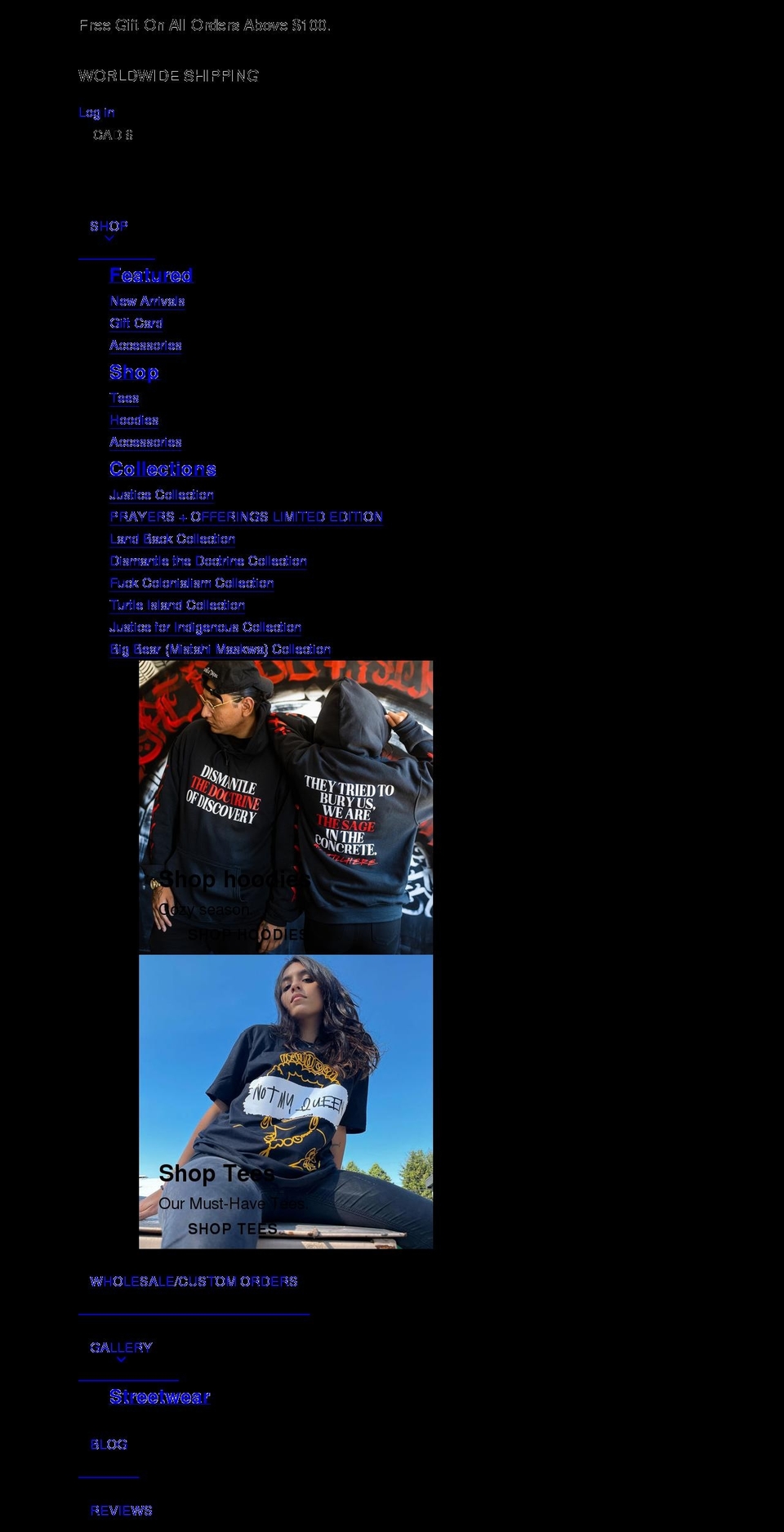 decolonialclothing.com shopify website screenshot