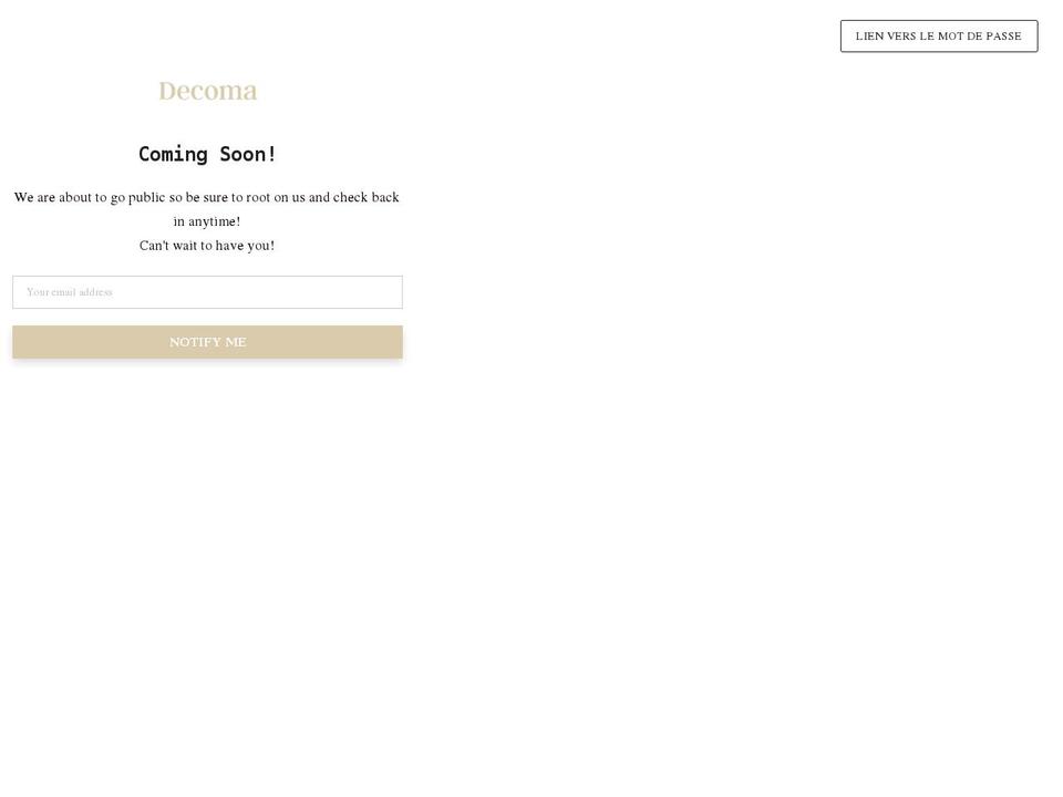 decoma.fr shopify website screenshot