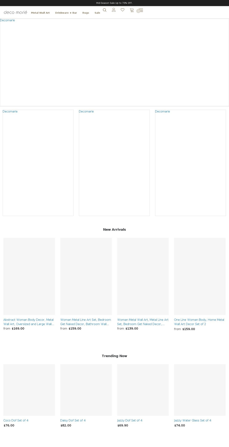 decomarie.com shopify website screenshot