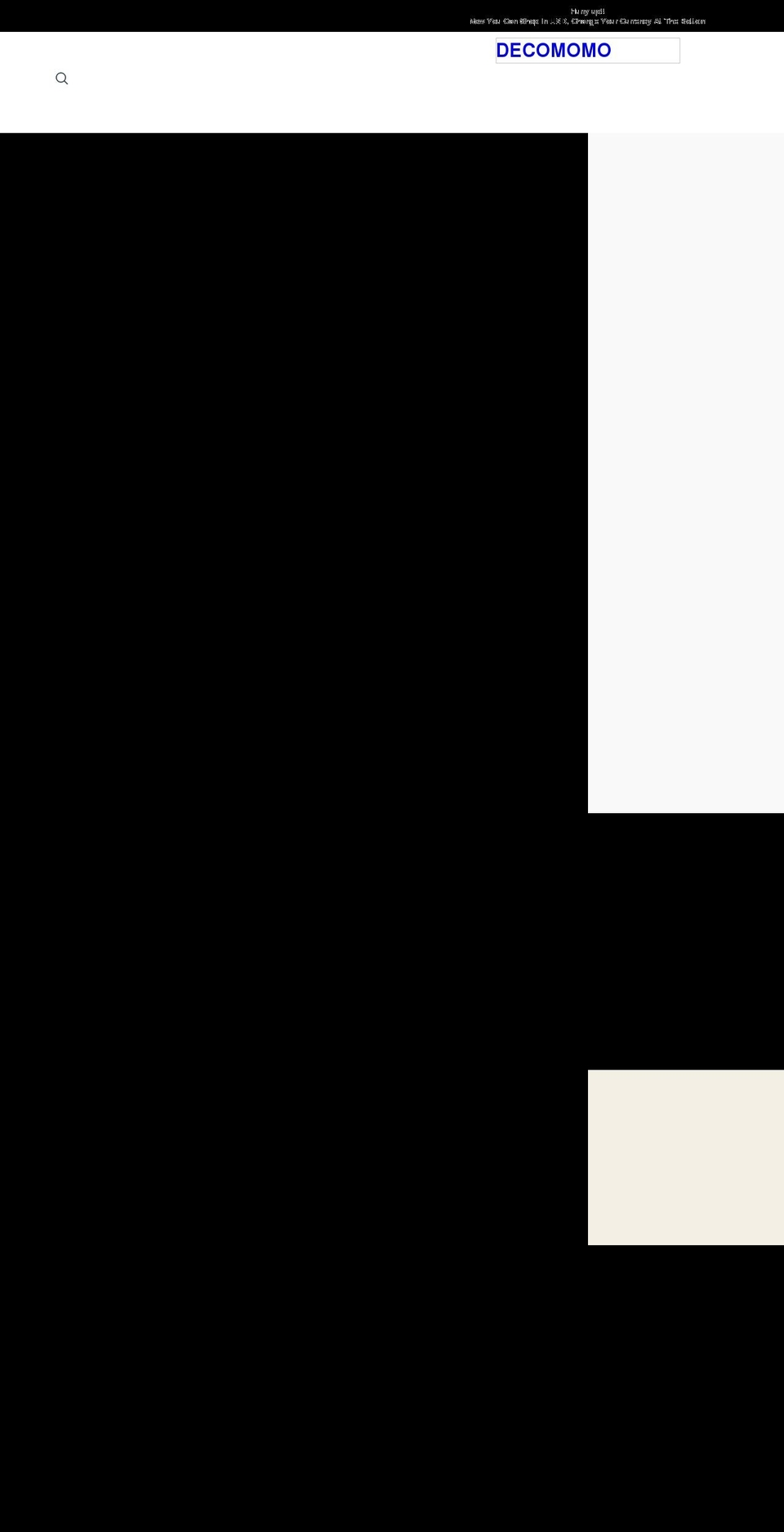 decomomo.com shopify website screenshot