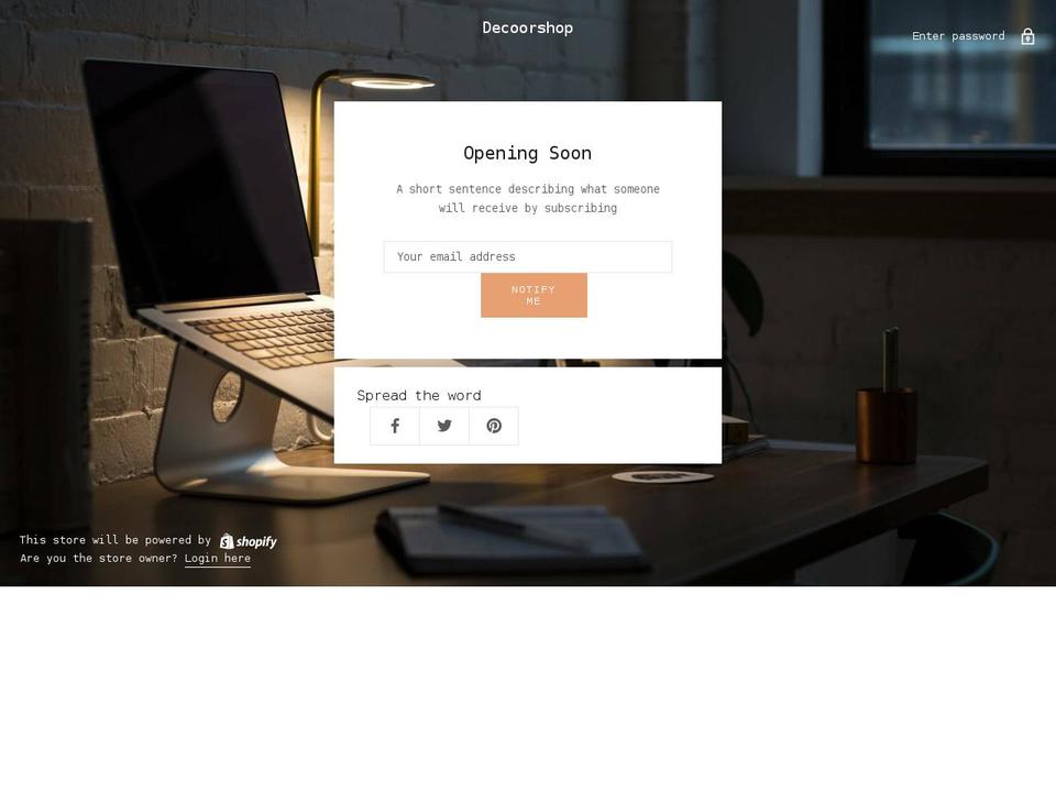 decoorshop.myshopify.com shopify website screenshot