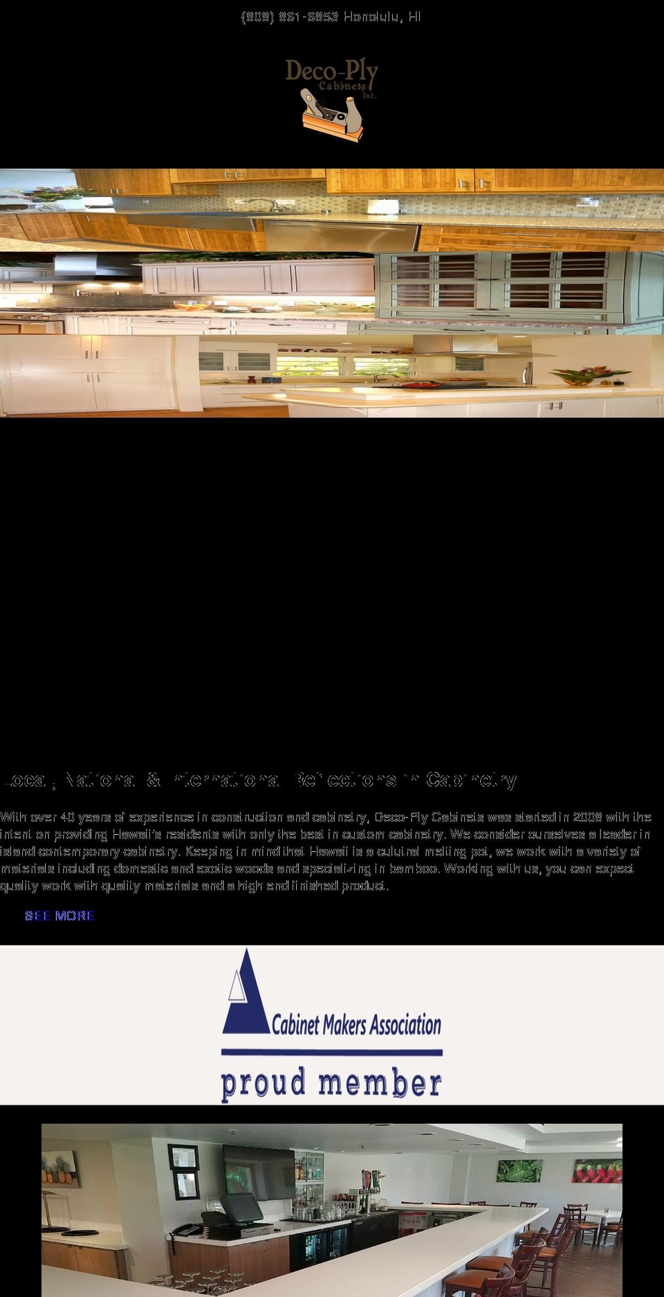 decoplycabinets.com shopify website screenshot