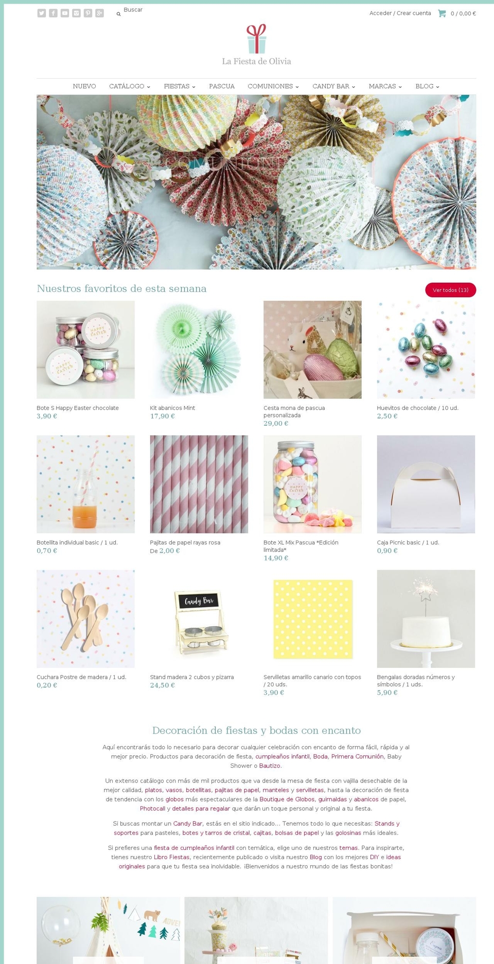decoracion-fiesta-infantil.com shopify website screenshot