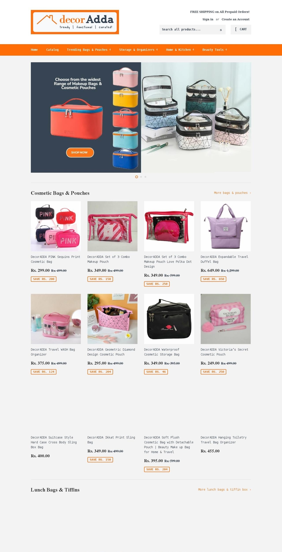 decoradda.com shopify website screenshot