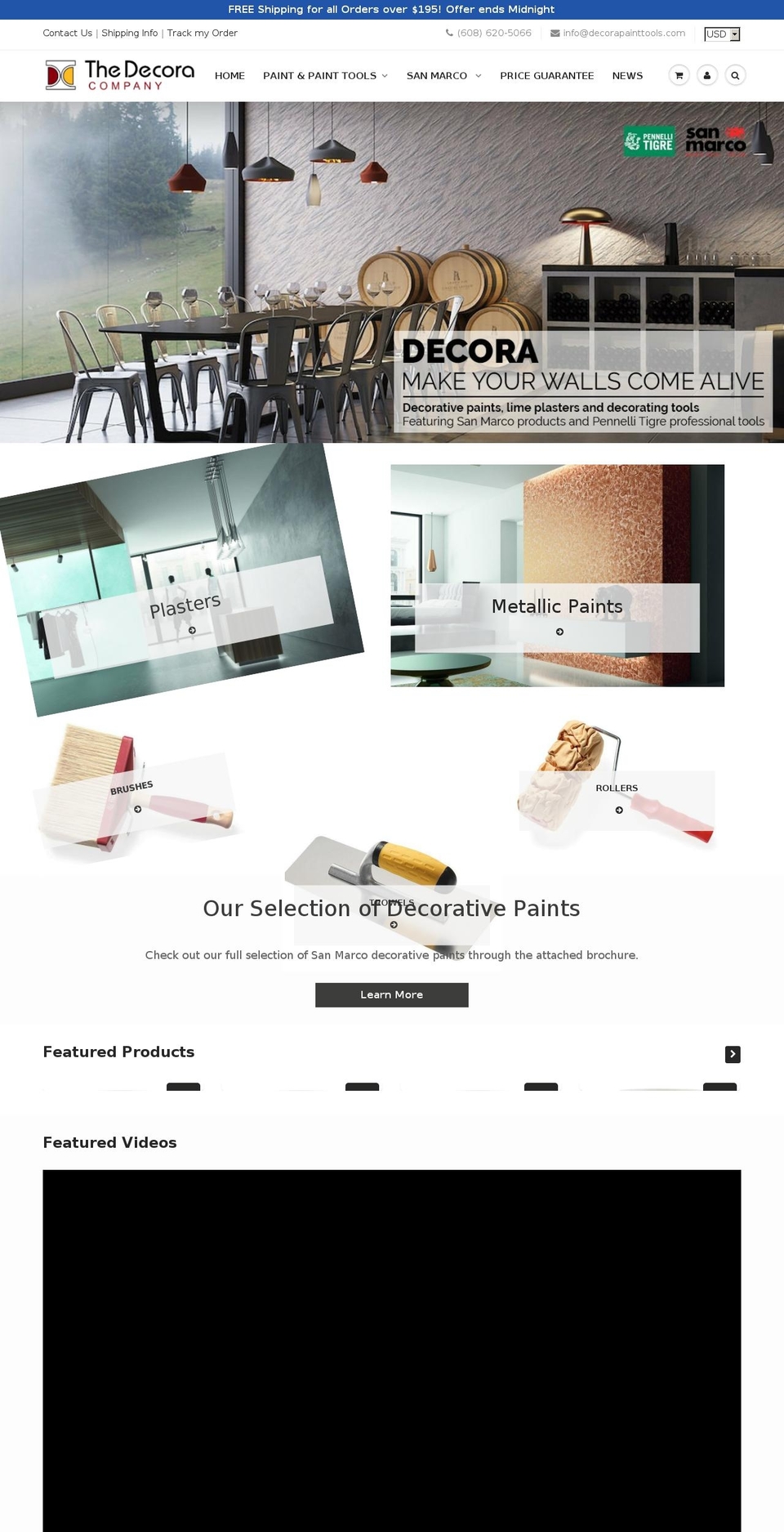 decorapainttools.com — Shopify storefront screenshot