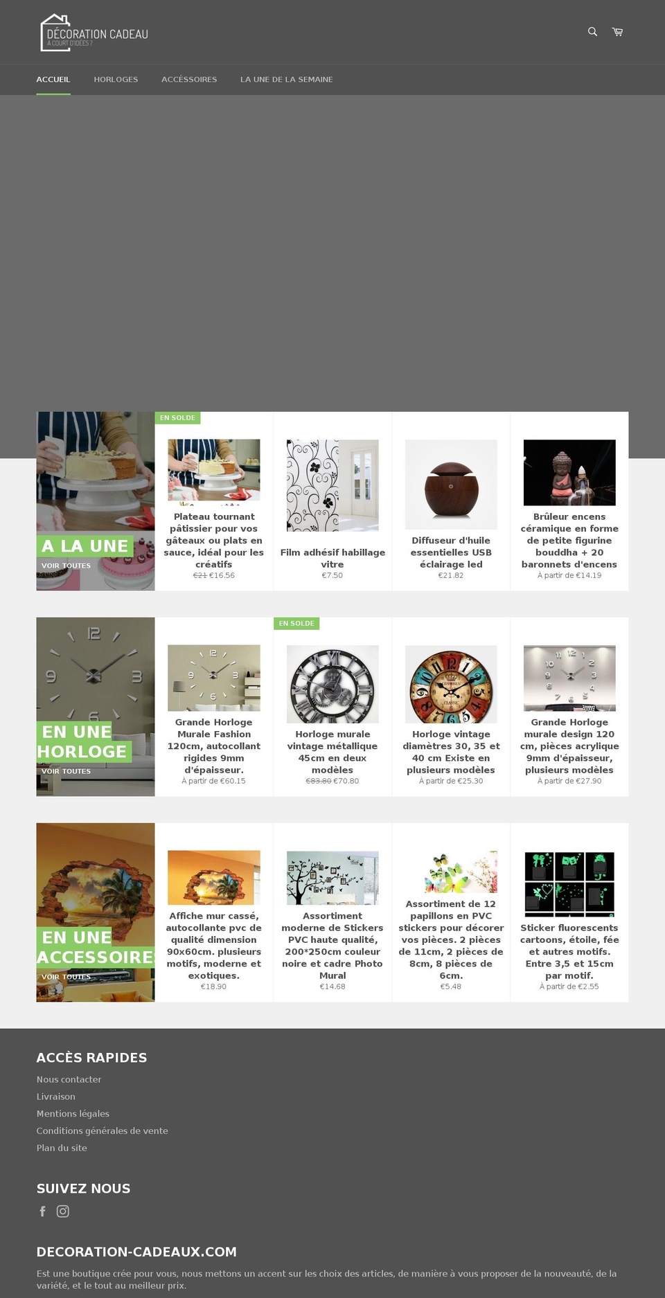 decoration-cadeaux.com — Shopify storefront screenshot